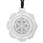 Pt950 Platinum Mahavairocana Guardian Pendant - Goat & Monkey Zodiac Birth Buddha